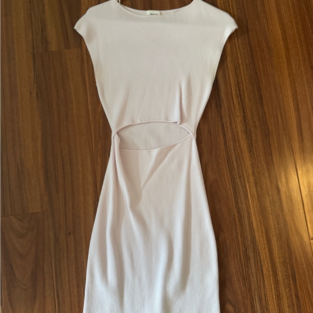 Wilfred Free Baby pink knit dress with cut out